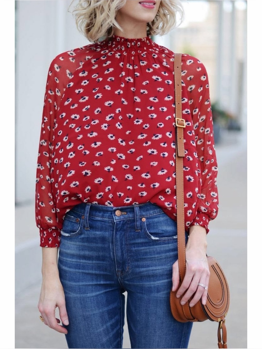 Madewell Mistlight Mockneck Top in Seattle Floral